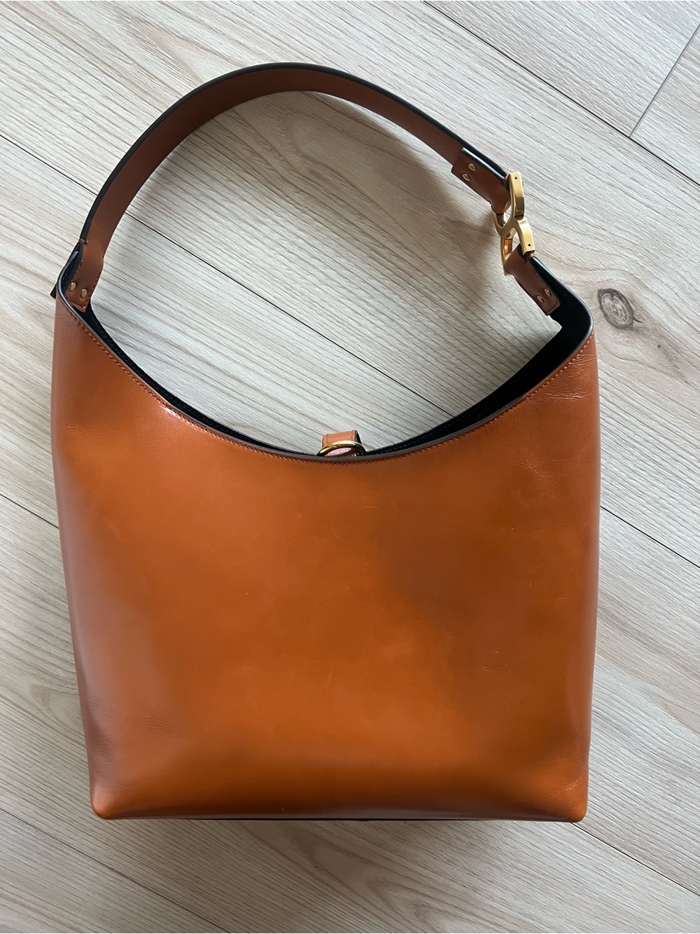 Chloe Marcie Leather Hobo Bag with Gold Accents - Picture 11 of 14